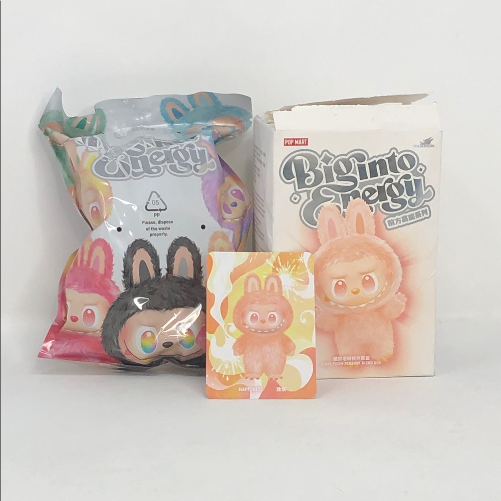 Pop Mart Big Into Energy CONFIRMED: Happiness Labubu Opened box, Sealed Bag